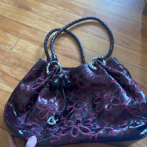 Brighton Valencia Merlot Floral Leather Bag with Box - Picture 2 of 13